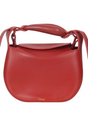 ♥️ Chloe Kiss Small Red Leather Saddle Bag ♥️